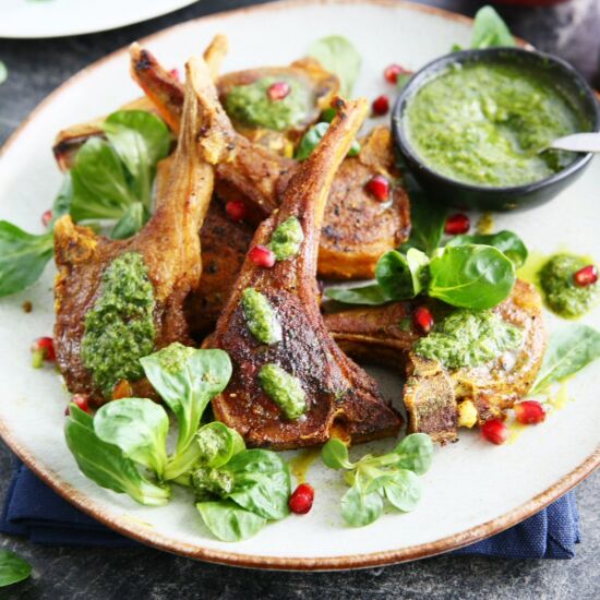 Lamb Chops with Salsa Verde - Recipe photo by angiesrecipes