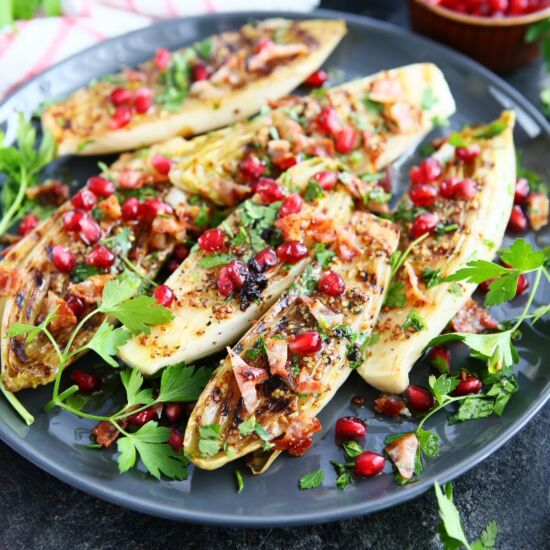 Belgian Endive & Pomegranate Salad - Recipe photo by angiesrecipes