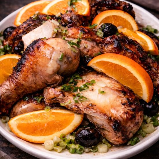 Honey Spiced Orange Chicken - Recipe photo by Woman And The Whisk