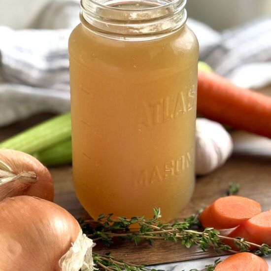 Golden Chicken Stock - Recipe photo by StyleandGrace