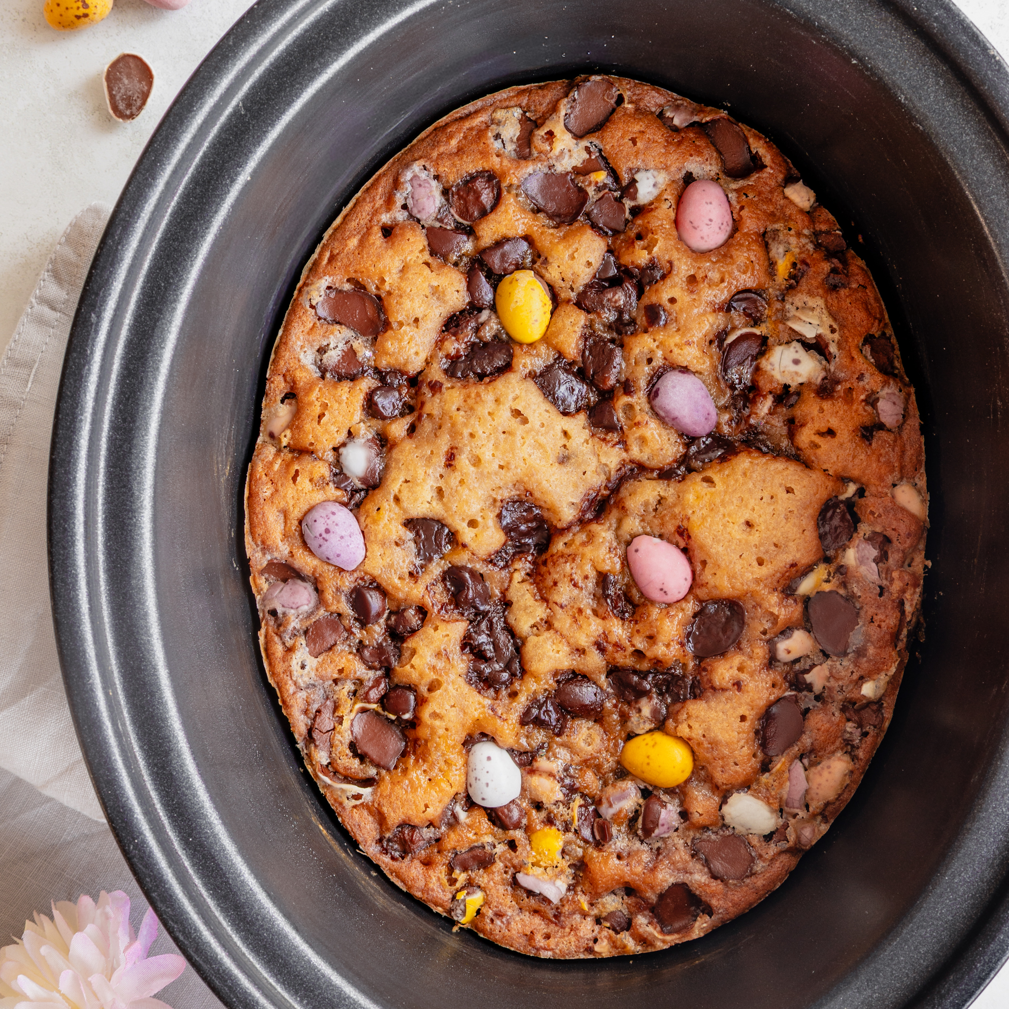 Mini Egg Slow Cooker Pudding - Recipe photo by Together to Eat