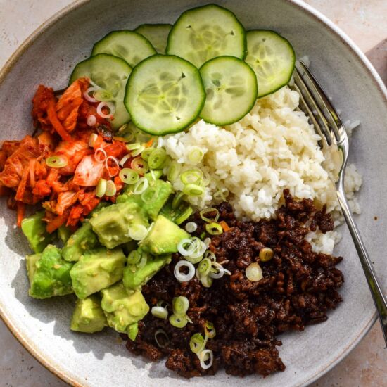 Korean Beef Mince Rice Bowls - Recipe photo by missrachelphipps