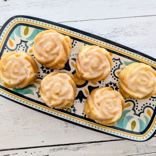 Mini Lemon Rose Bundt Cakes - Recipe photo by Flavorful Eats
