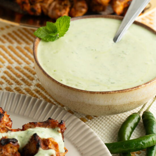 Mint Yogurt Sauce with Lemon - Recipe photo by TheDeliciousSpoon