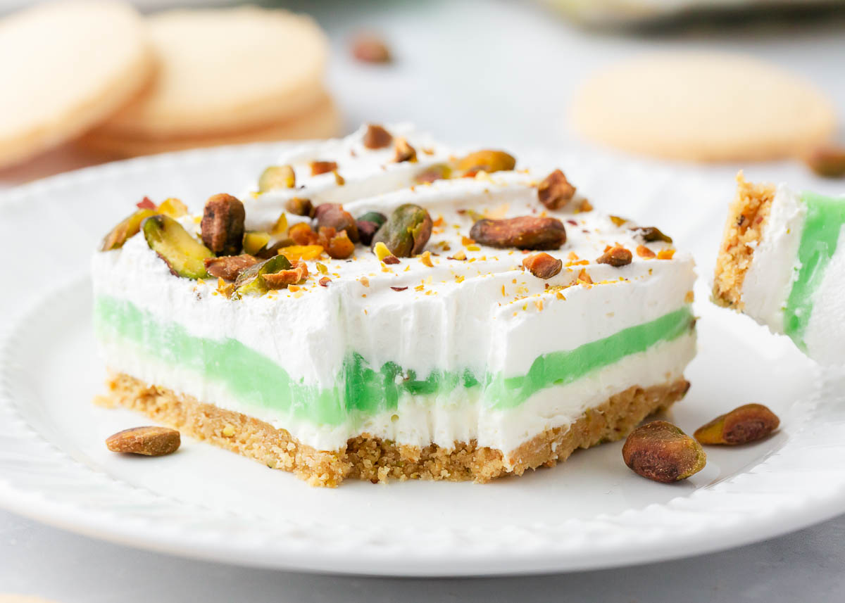 Layered Pistachio Dessert - Recipe photo by I Heart Naptime