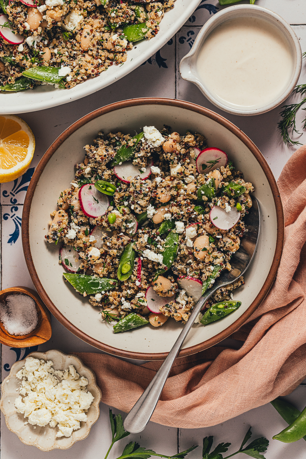 Radish & Snap Pea Quinoa Salad - Recipe photo by sweetmiscellany