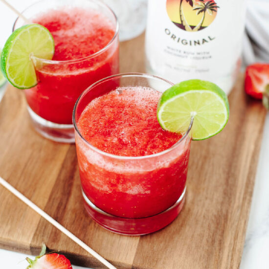 Frozen Strawberry Coconut Daiquiri - Recipe photo by The Cookin Chicks