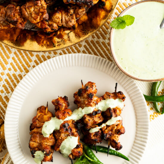 Grilled Tandoori Chicken Skewers - Recipe photo by TheDeliciousSpoon