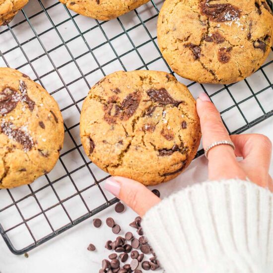 Tahini Chocolate Chip Cookies - Recipe photo by Sinful Kitchen