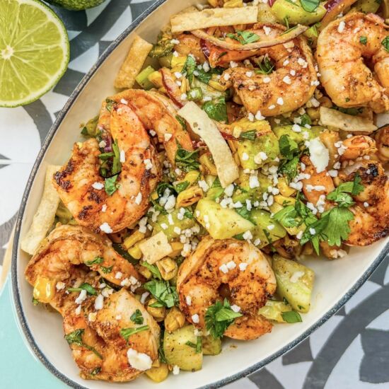 Avocado Shrimp Salad - Recipe photo by thewholesomespoonblog