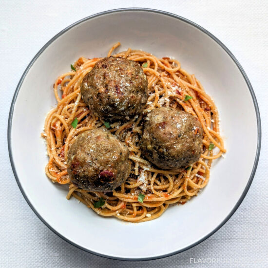 Sun-Dried Tomato Turkey Meatballs - Recipe photo by Flavorful Eats
