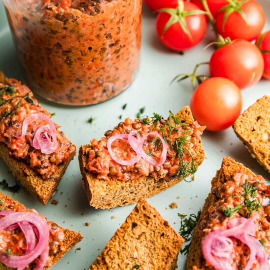 Beluga Lentil Balsamic Spread - Recipe photo by veggiejam