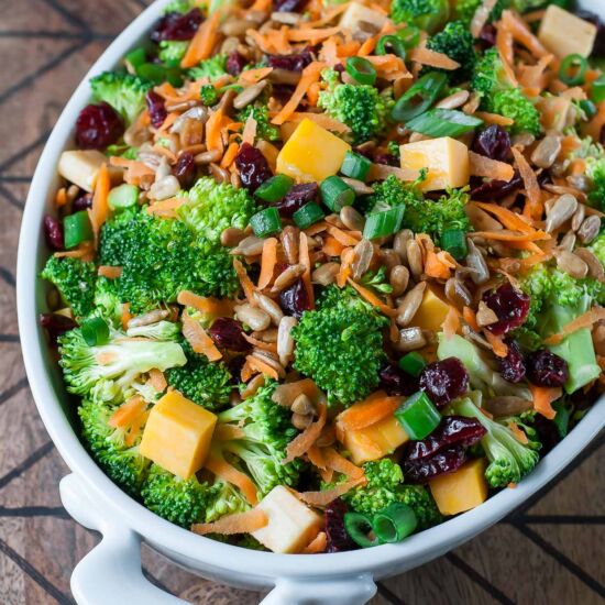 Vegetarian Broccoli Salad - Recipe photo by peasandcrayons