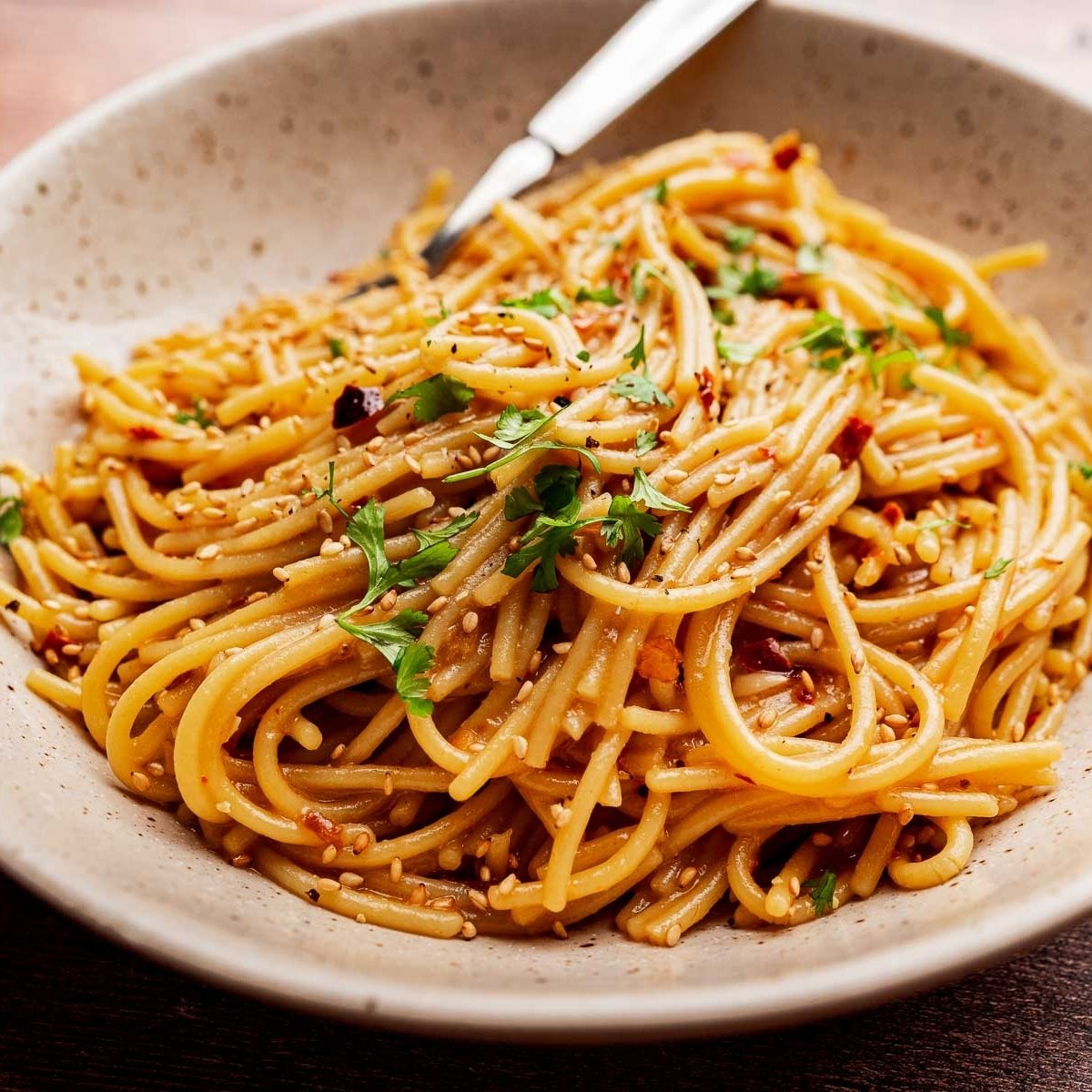 Spicy Chili Oil Pasta - Recipe photo by moon and spoon and yum.