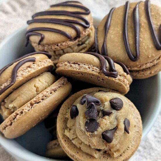 Chocolate Chip Cookie Dough Macaron - Recipe photo by homebodyeats