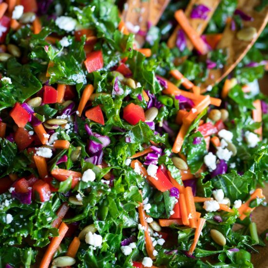 Chopped Kale Salad - Recipe photo by peasandcrayons