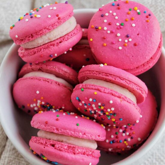 Circus Animal Cookie Macarons - Recipe photo by homebodyeats