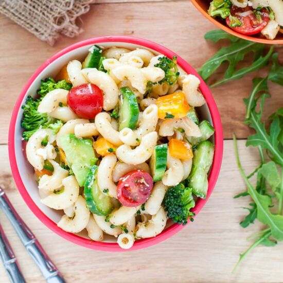 Italian Veggie Pasta Salad - Recipe photo by peasandcrayons