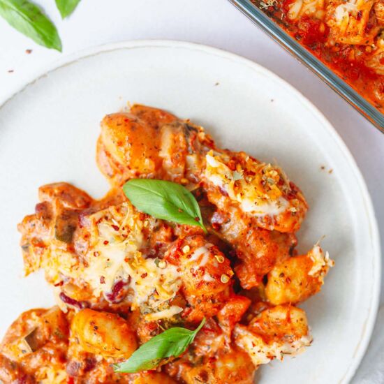Vegan Cheesy Baked Gnocchi - Recipe photo by plantnspice