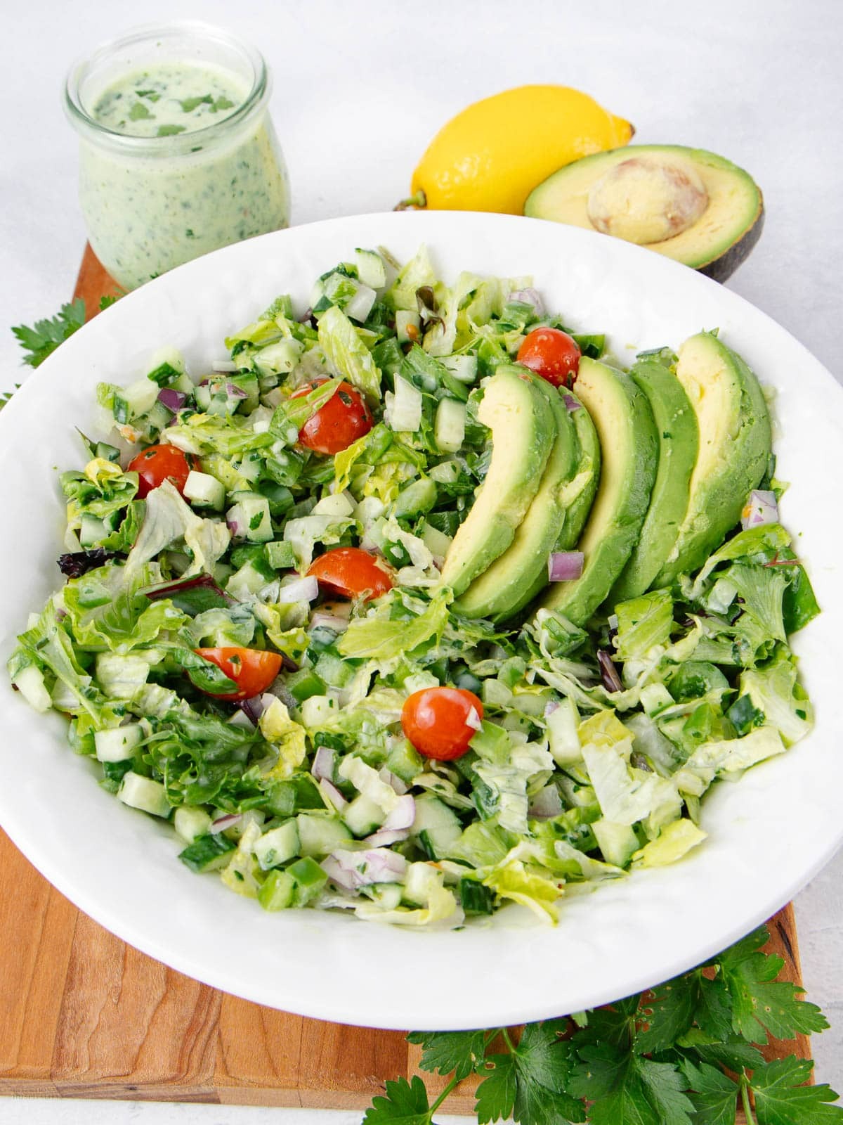 Fresh Green Goddess Salad - Recipe photo by Intentional Hospitality