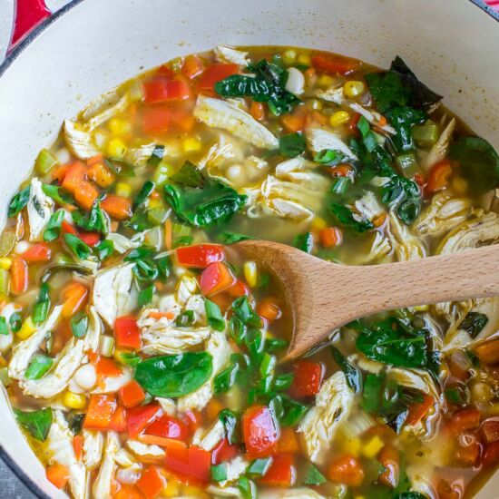 Chicken and Vegetable Soup - Recipe photo by peasandcrayons