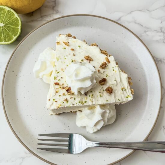 Lemon Lime No Bake Cheesecake - Recipe photo by thewholesomespoonblog