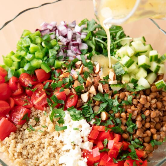 Mediterranean Lentil Salad - Recipe photo by peasandcrayons