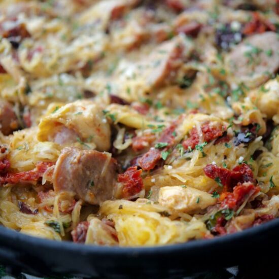 Mediterranean Spaghetti Squash - Recipe photo by Carries Experimental Kitchen