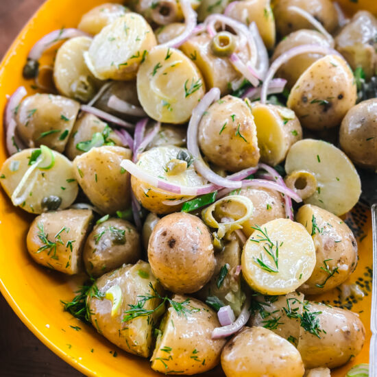 Greek Potato Salad (No Mayo) - Recipe photo by The Greek Foodie