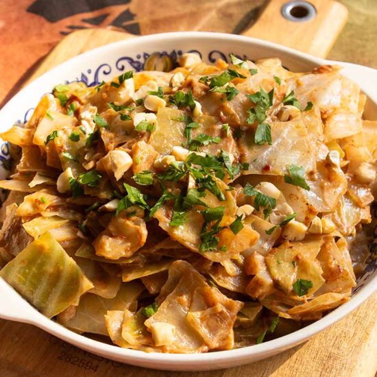 Peanut Butter Sauteed Cabbage - Recipe photo by thetastychilli