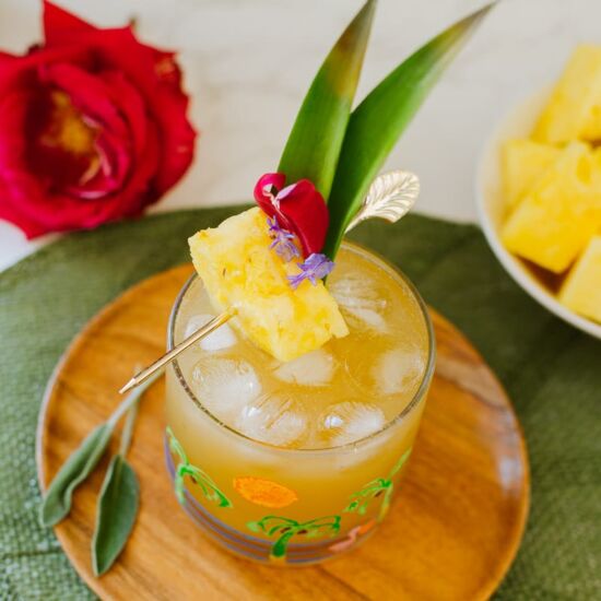 No Waste Pineapple Skin Tea - Recipe photo by theseasidecalls