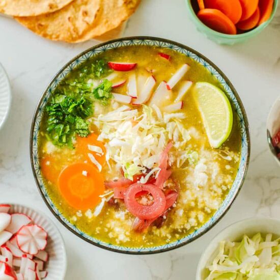 Easy Pozole Verde With Pork - Recipe photo by theseasidecalls