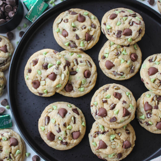 Mint Chocolate Chip Cookies - Recipe photo by bakingyouhappier
