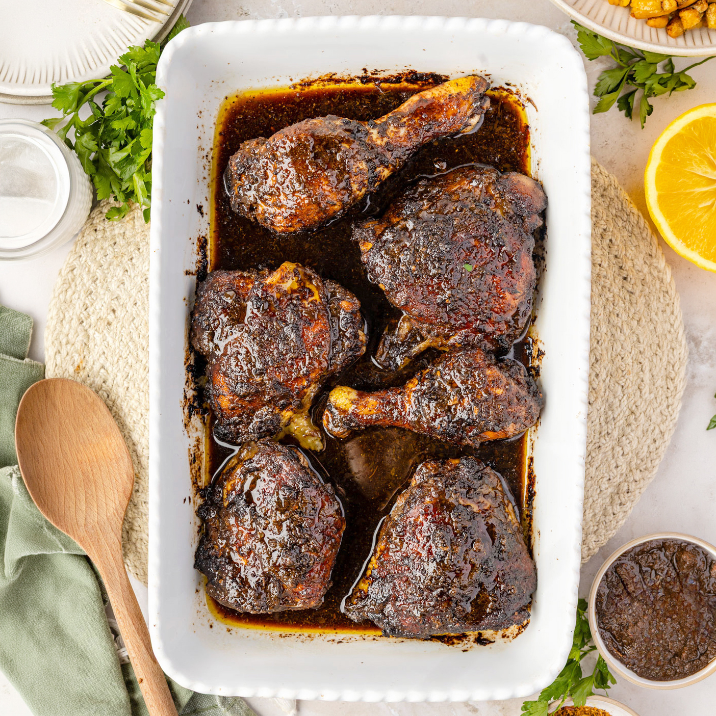 Baked Jerk Chicken - Recipe photo by TheChaoticTable