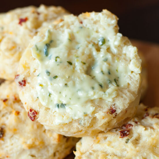 Asiago Sun-Dried Tomato Biscuits - Recipe photo by peasandcrayons
