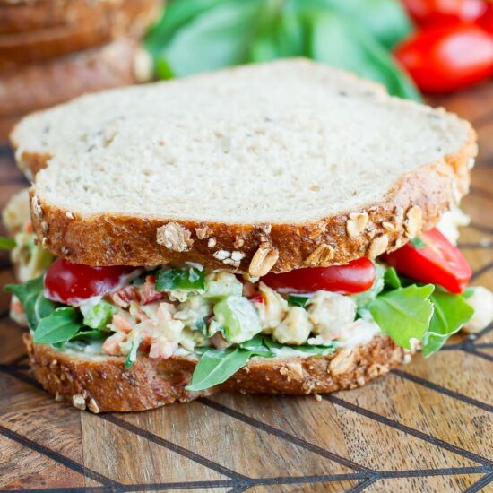Chickpea Salad Sandwich - Recipe photo by peasandcrayons