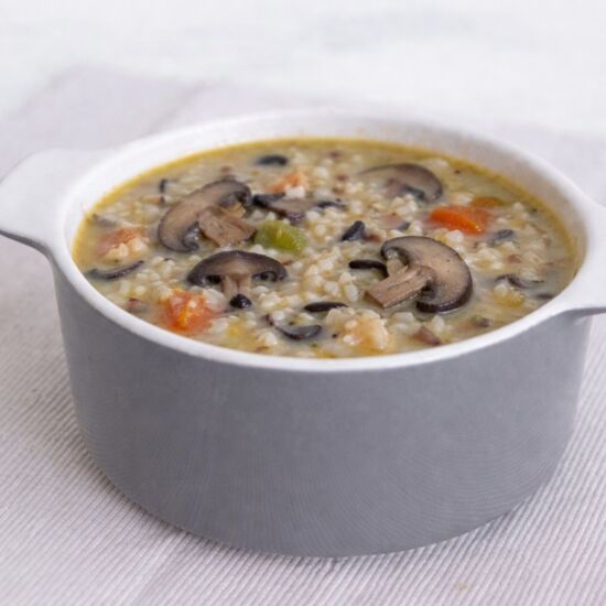 Cream of Mushroom Wild Rice Soup - Recipe photo by One Hungry Bunny