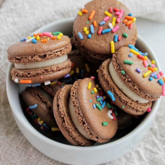 Yellow Cake Batter Macarons - Recipe photo by homebodyeats
