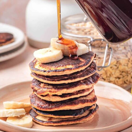 Banana Oatmeal Pancakes - Recipe photo by littlebitrecipes