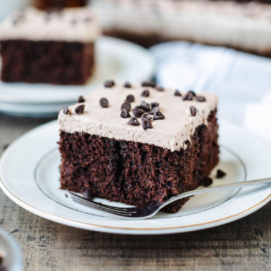 Chocolate Kahlua Poke Cake - Recipe photo by The Cookin Chicks