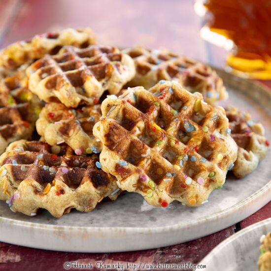 Confetti Liege Waffles - Recipe photo by BitterSweet