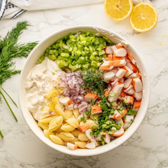 Creamy Crab Pasta Salad - Recipe photo by eatdessertsnack