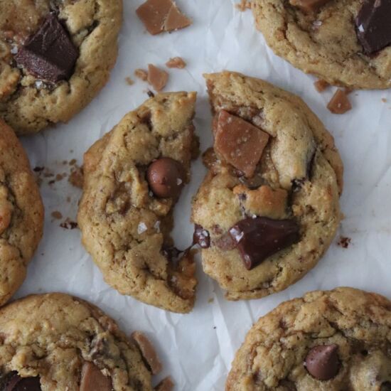 Einkorn Brown Butter Maple Toffee - Recipe photo by Tinhateats.com
