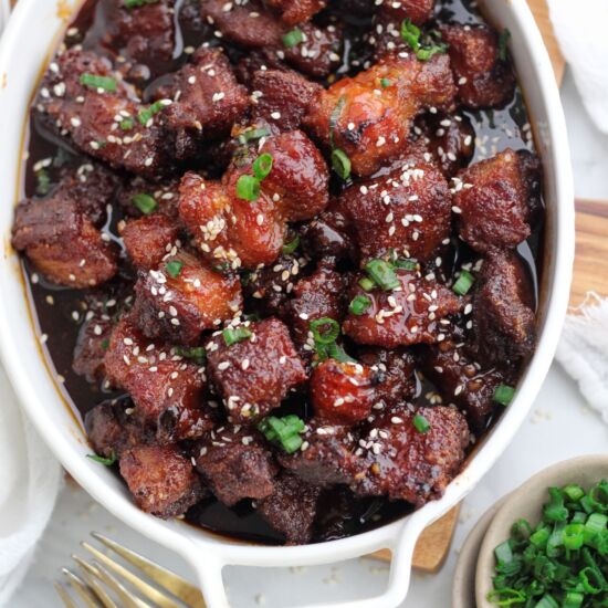 Gochujang Pork Belly Bites - Recipe photo by Ereese