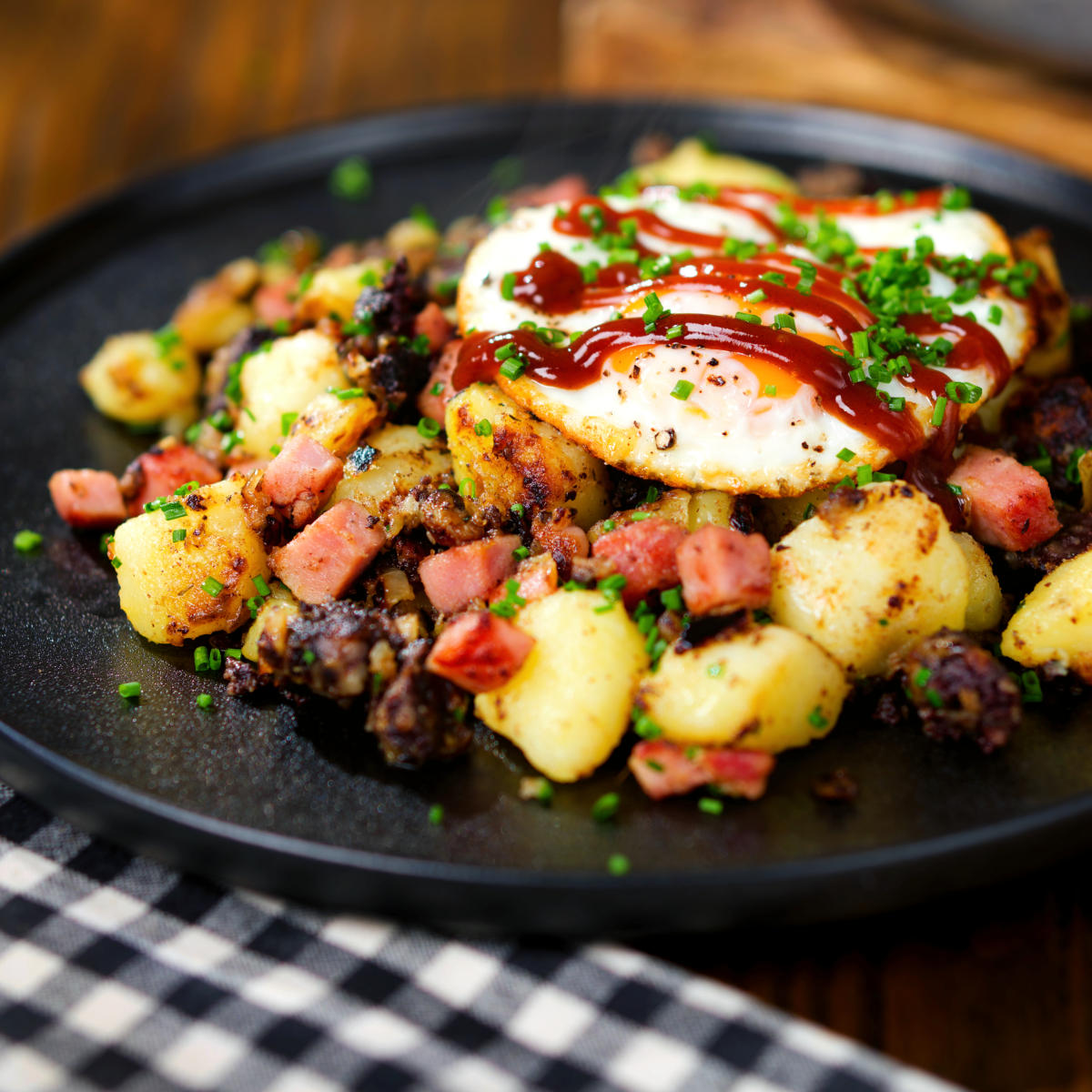 Ham and Black Pudding Hash - Recipe photo by Brian Jones