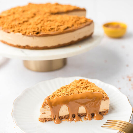 No Bake Biscoff Cheesecake - Recipe photo by The Sprinkled Cakery
