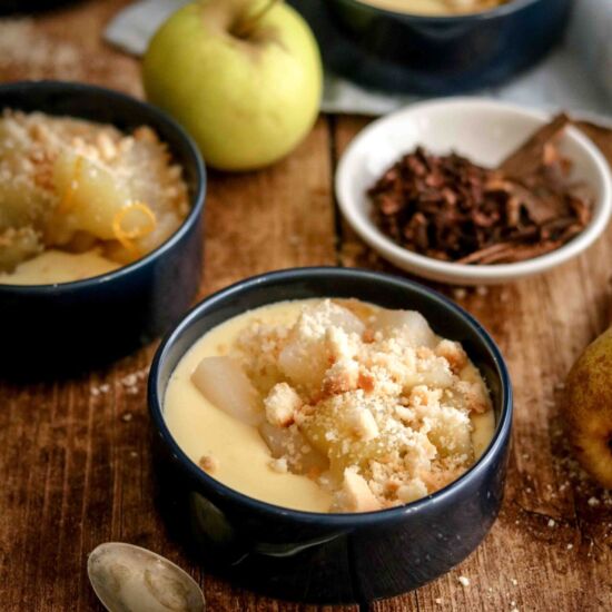 Custard Pots with Spiced Fruit - Recipe photo by vanillafrost4