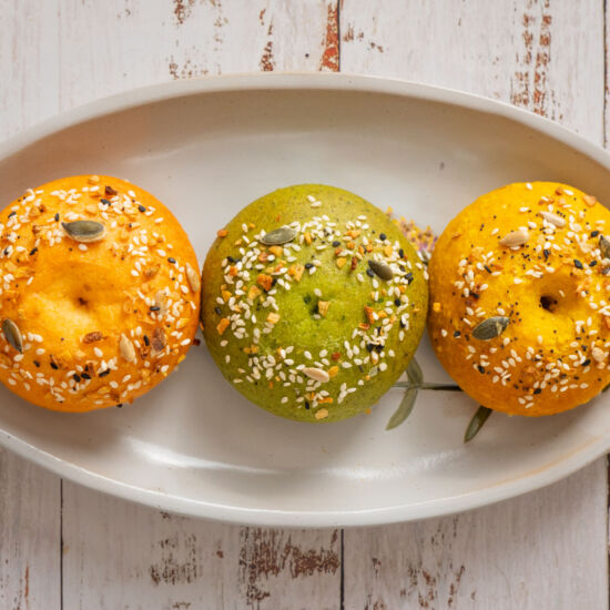 3 High-Protein Lentil Bagels - Recipe photo by maplekitchen
