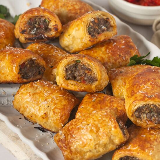 Mediterranean Beef Sausage Rolls - Recipe photo by itsnotcomplicatedrecipes