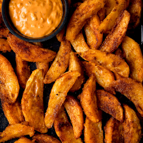Crispy Potato Wedges - Recipe photo by KitchenSanctuary